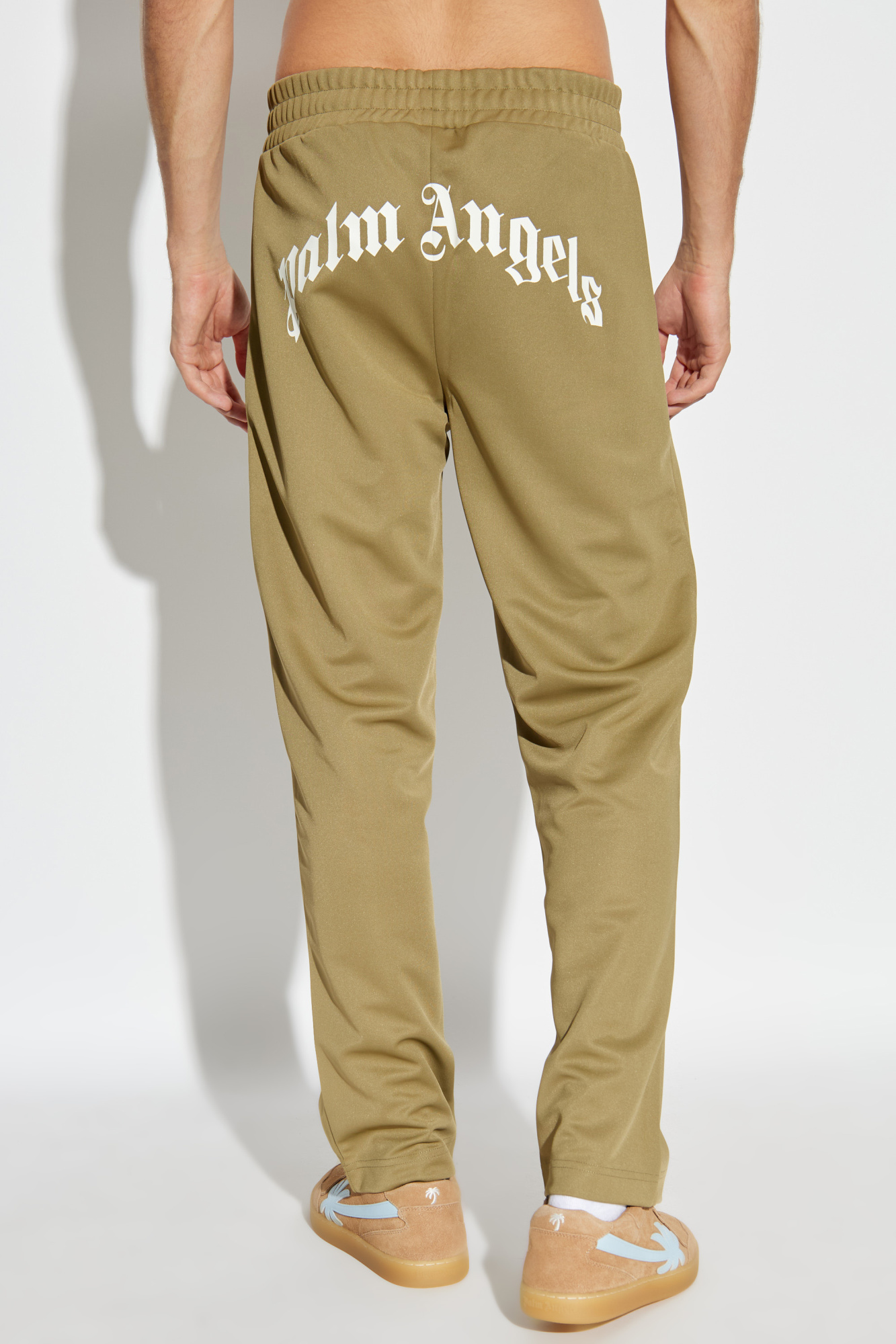 Green Trousers with stitching on the legs Palm Angels